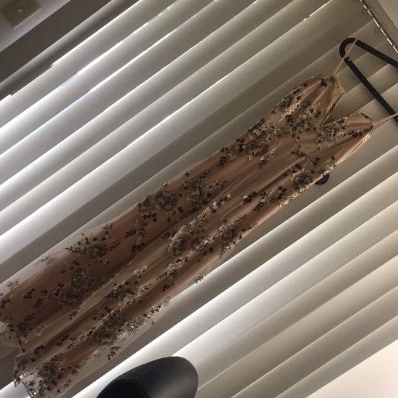 NWT Champagne/ nude maxi dress - Picture 3 of 4